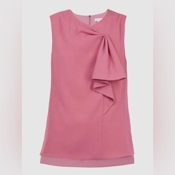 Ted Baker Kelliss Sculpted Bow Dusty Rose Sleeveless Blouse - Quiet Luxury - Picture 2 of 14